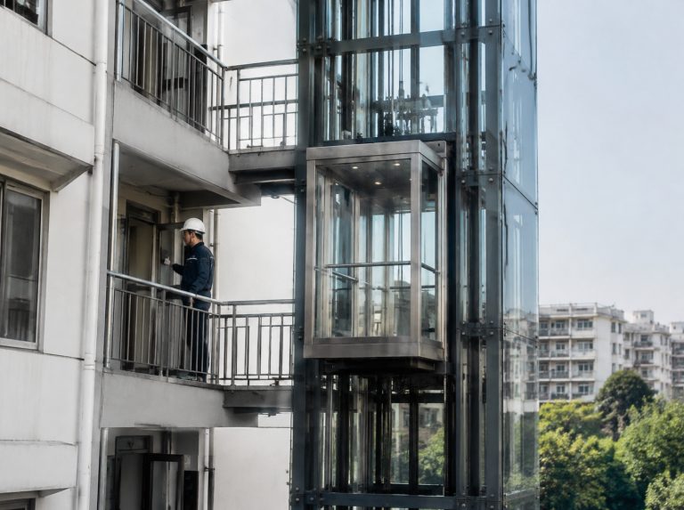 阿拉善盟旧楼加建观光电梯